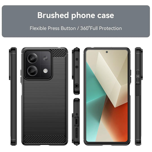 Futrola za Xiaomi Redmi Note 13 4G, Techsuit, Karbon, Crna