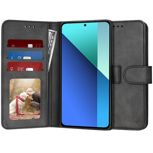 Futrola za Xiaomi Redmi Note 13 4G, Techsuit, Diary Book, Crna