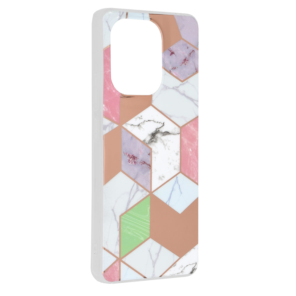 Futrola za Xiaomi Redmi Note 13 4G, Techsuit, Marble, Ljubičasta