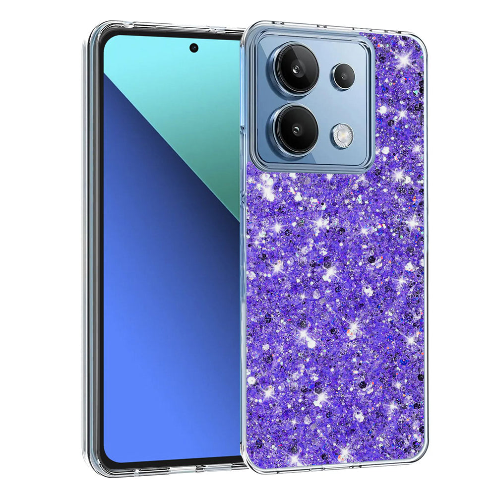 Futrola za Xiaomi Redmi Note 13 4G, Techsuit, Sparkly Glitter, Ljubičasta
