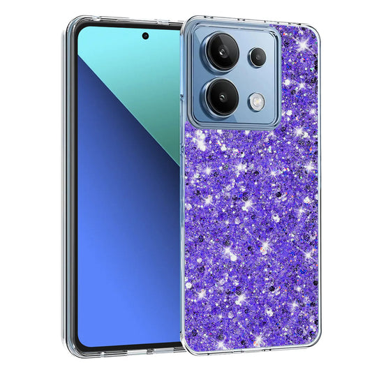 Futrola za Xiaomi Redmi Note 13 4G, Techsuit, Sparkly Glitter, Ljubičasta