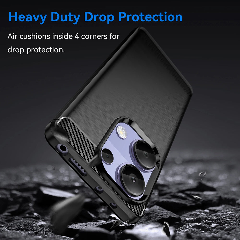 Futrola za Xiaomi Redmi Note 13 Pro 4G / Poco M6 Pro 4G, Techsuit, Karbon, Plava