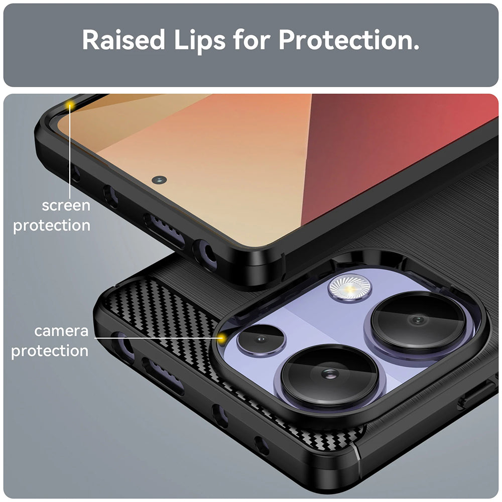 Futrola za Xiaomi Redmi Note 13 Pro 4G / Poco M6 Pro 4G, Techsuit, Karbon, Plava