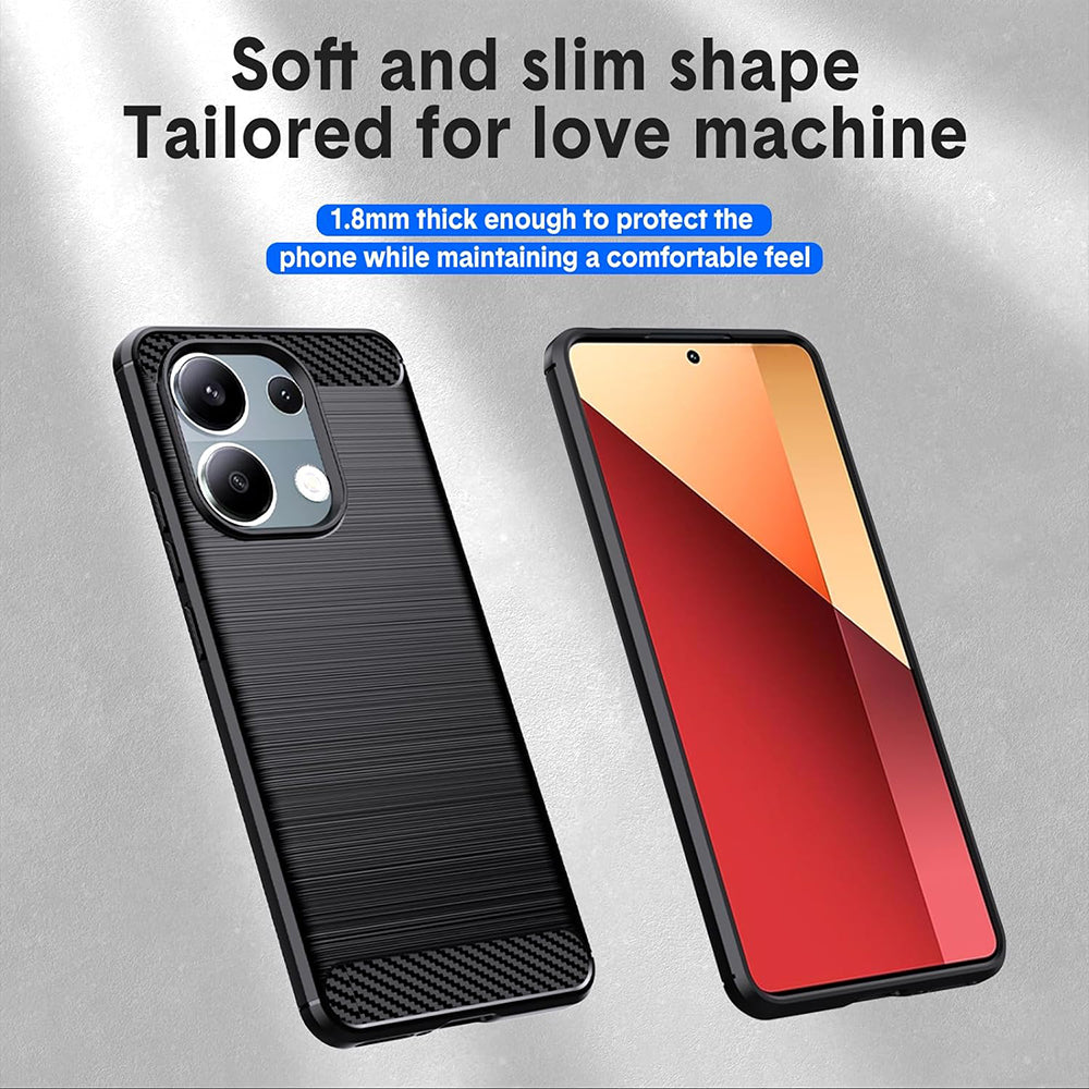 Futrola za Xiaomi Redmi Note 13 Pro 4G / Poco M6 Pro 4G, Techsuit, Karbon, Crna