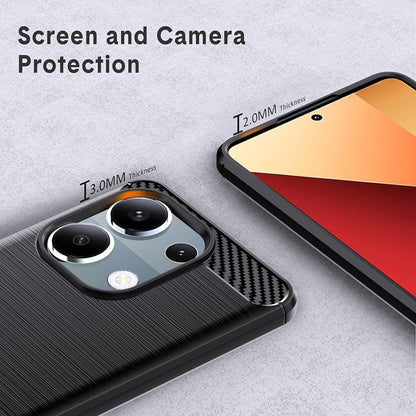 Futrola za Xiaomi Redmi Note 13 Pro 4G / Poco M6 Pro 4G, Techsuit, Karbon, Crna
