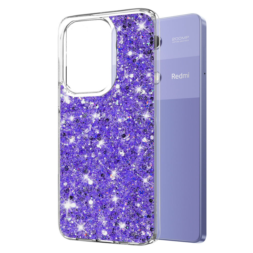 Futrola za Xiaomi Redmi Note 13 Pro 4G / Poco M6 Pro 4G, Techsuit, Sparkly Glitter, Ljubičasta