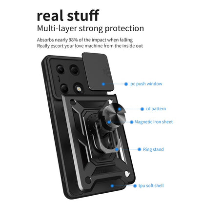 Futrola za Xiaomi Redmi Note 13 Pro 4G / Poco M6 Pro 4G, Techsuit, CamShield, Crna