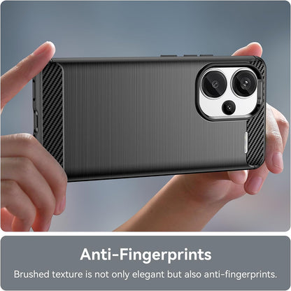 Futrola za Xiaomi Redmi Note 13 Pro+, Techsuit, Karbon, Crna