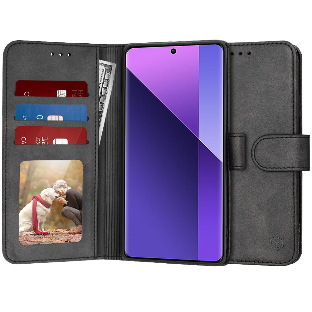 Futrola za Xiaomi Redmi Note 13 Pro+, Techsuit, Diary Book, Crna