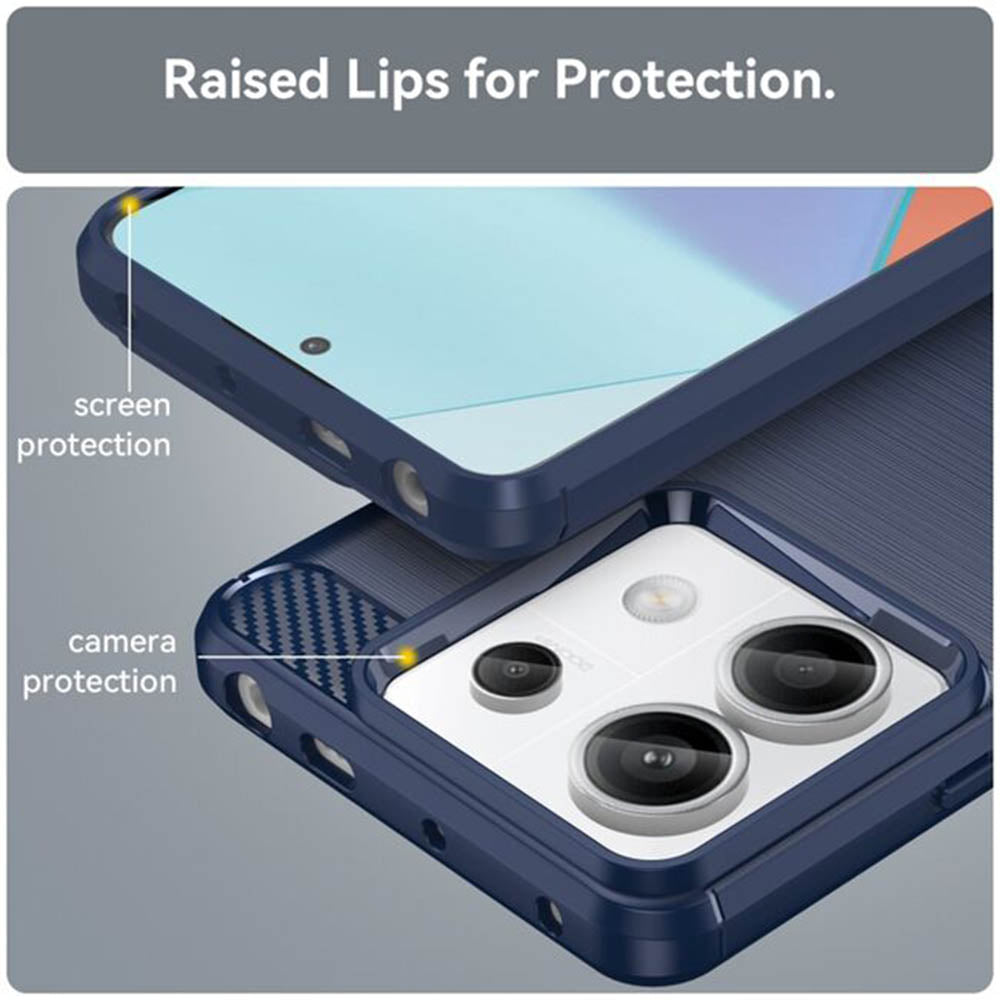 Futrola za Xiaomi Redmi Note 14 4G (Regionalna), Techsuit, Karbon, Plava