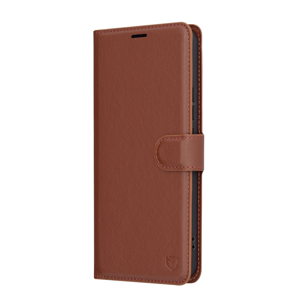 Futrola za Xiaomi Redmi Note 14 4G (Regionalna), Techsuit, Kožna Folio, Braon