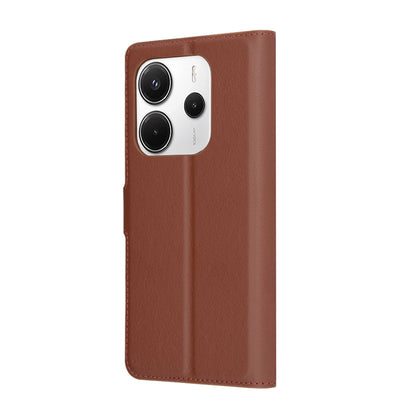 Futrola za Xiaomi Redmi Note 14 4G (Regionalna), Techsuit, Kožna Folio, Braon