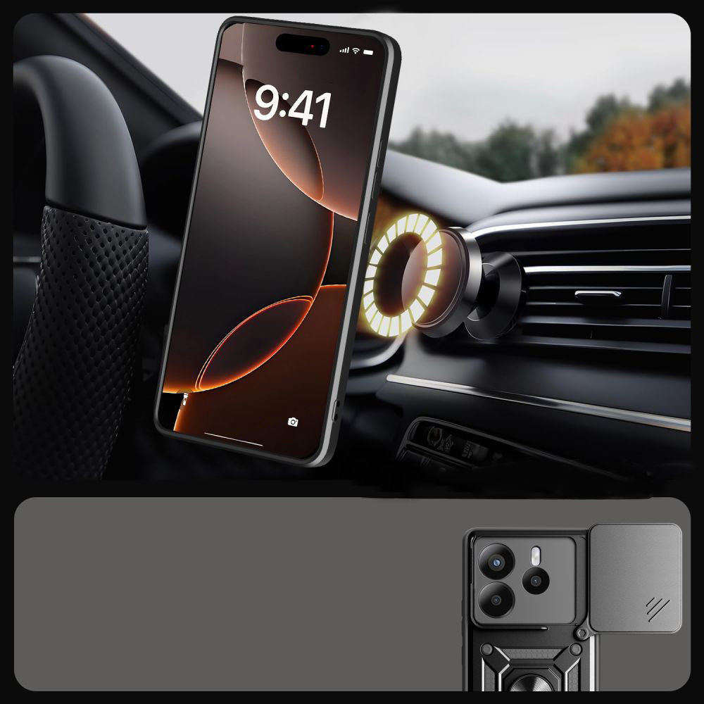 Futrola za Xiaomi Redmi Note 14 4G (Standard), Techsuit, CamShield, Crna