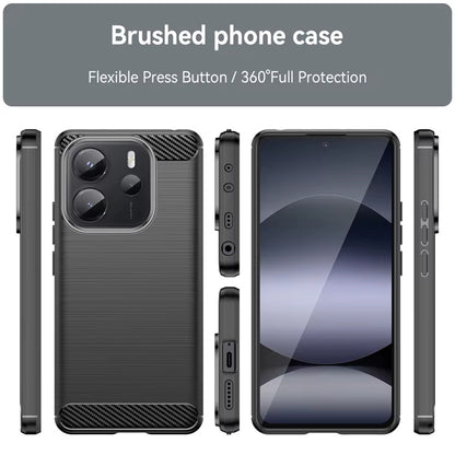 Futrola za Xiaomi Redmi Note 14 4G (Standard), Techsuit, Karbon, Crna