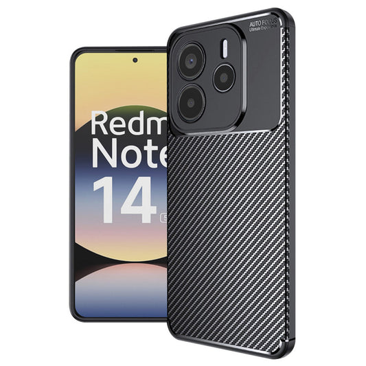 Futrola za Xiaomi Redmi Note 14 5G, Techsuit, CarbonFiber, Crna