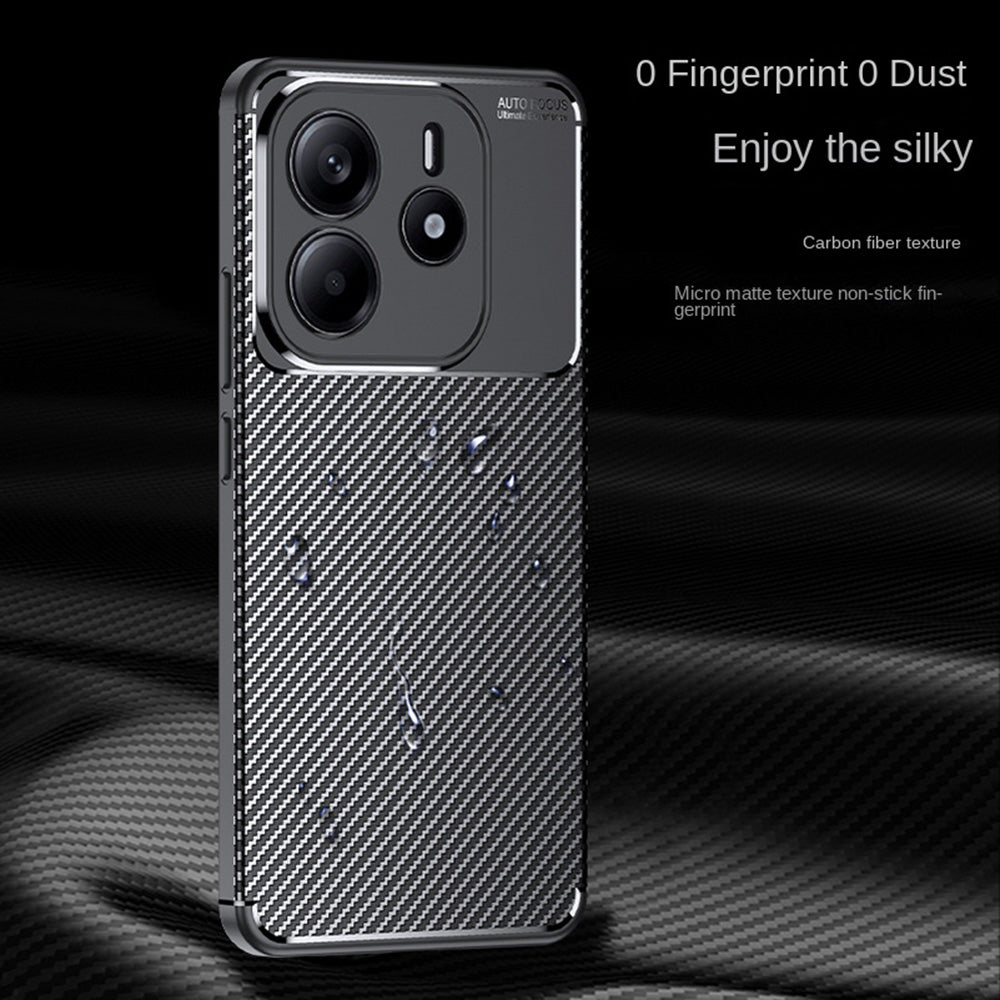Futrola za Xiaomi Redmi Note 14 5G, Techsuit, CarbonFiber, Crna