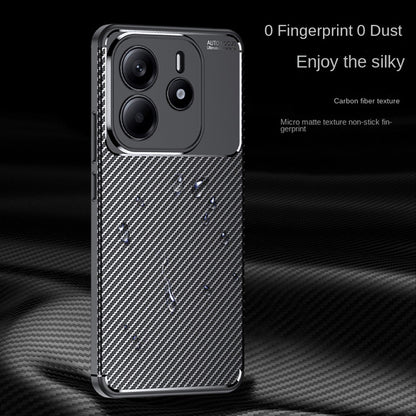 Futrola za Xiaomi Redmi Note 14 5G, Techsuit, CarbonFiber, Crna