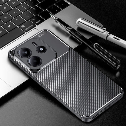 Futrola za Xiaomi Redmi Note 14 5G, Techsuit, CarbonFiber, Crna