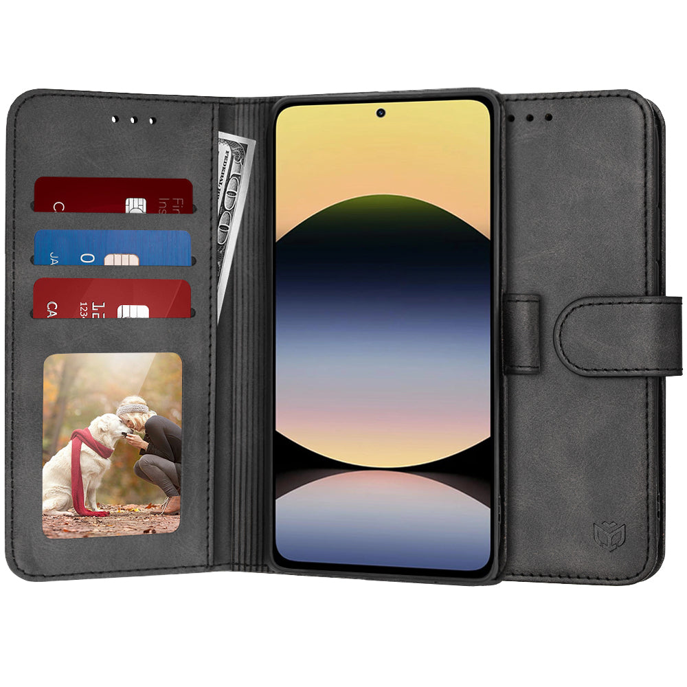 Futrola za Xiaomi Redmi Note 14 5G, Techsuit, Diary Book, Crna