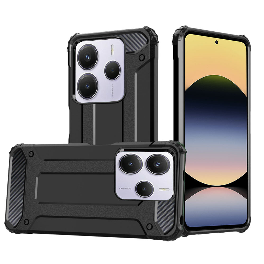 Futrola za Xiaomi Redmi Note 14 5G, Techsuit, Hybrid Armor, Crna