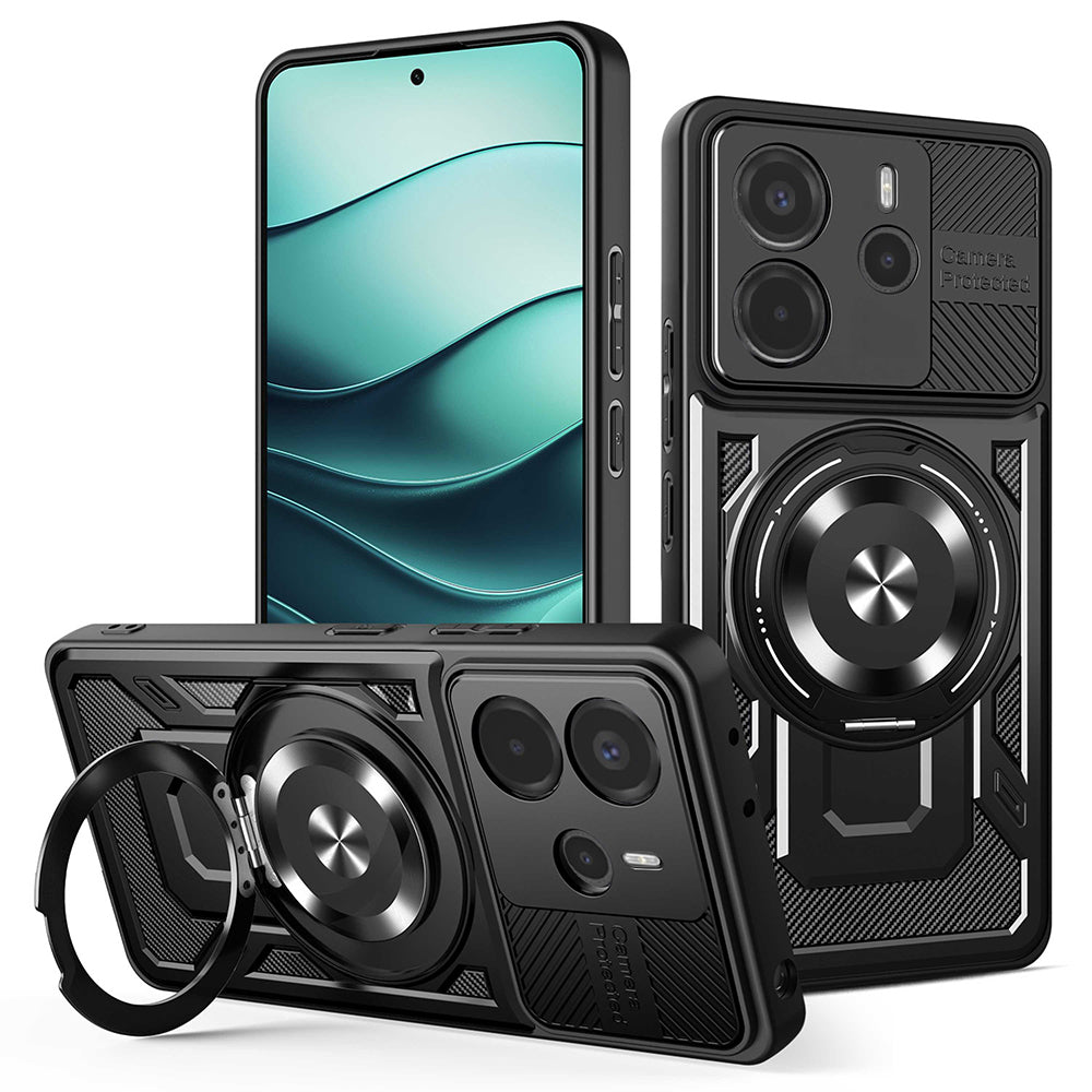 Futrola za Xiaomi Redmi Note 14 5G, Techsuit, RuggedCam, Crna