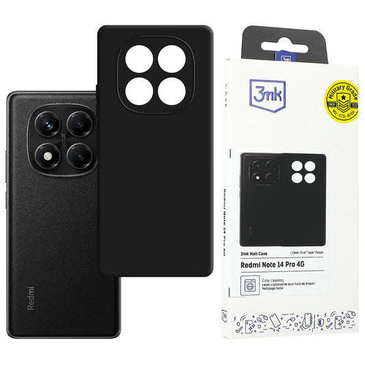 Futrola za Xiaomi Redmi Note 14 Pro 4G, 3MK, Crna Mat