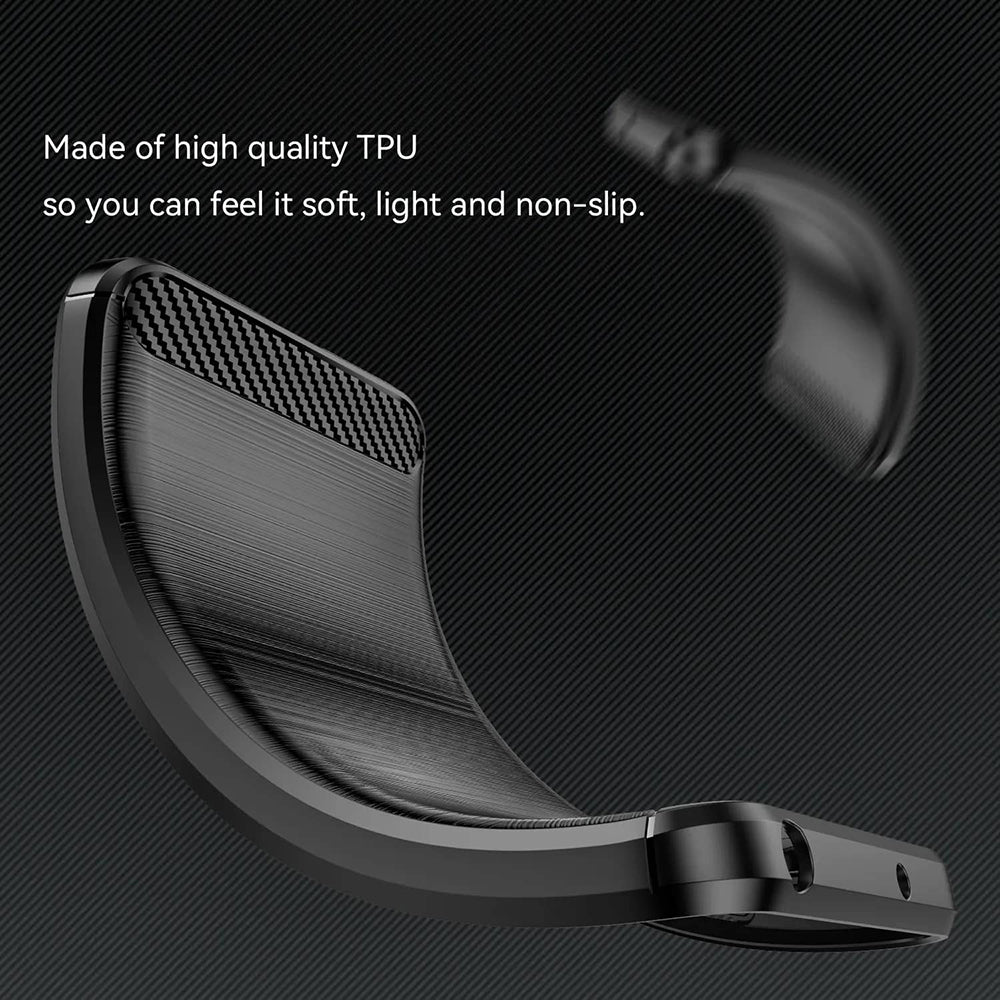 Futrola za Xiaomi Redmi Note 14 Pro 4G, Techsuit, Karbon, Crna