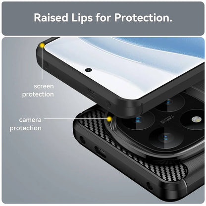 Futrola za Xiaomi Redmi Note 14 Pro 4G, Techsuit, Karbon, Crna