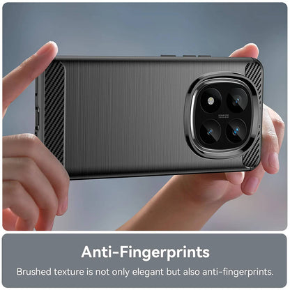 Futrola za Xiaomi Redmi Note 14 Pro 4G, Techsuit, Karbon, Crna