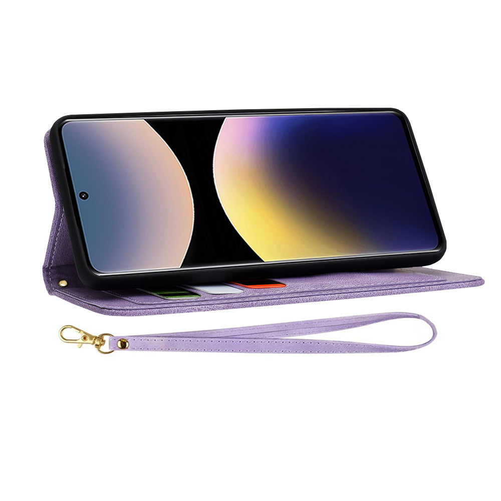 Futrola za Xiaomi Redmi Note 14 Pro 4G, Techsuit, FlipCraft, Ljubičasta
