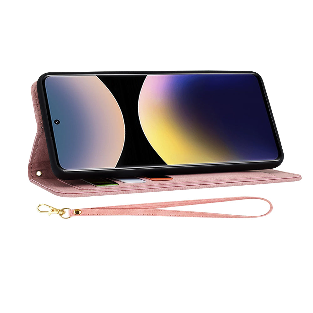 Futrola za Xiaomi Redmi Note 14 Pro 4G, Techsuit, FlipCraft, Roze