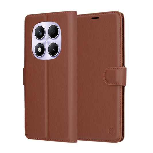 Futrola za Xiaomi Redmi Note 14 Pro 4G, Techsuit, Leather Folio, Braon