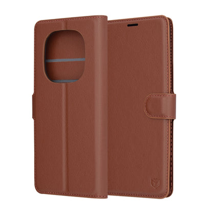 Futrola za Xiaomi Redmi Note 14 Pro 4G, Techsuit, Leather Folio, Braon