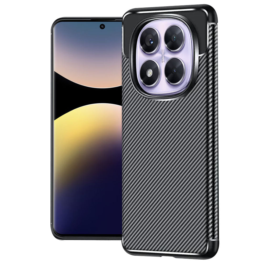 Futrola za Xiaomi Redmi Note 14 Pro+ 5G / Note 14 Pro 5G / Poco X7, Techsuit, CarbonFiber, Crna