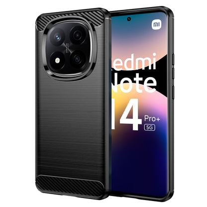 Futrola za Xiaomi Redmi Note 14 Pro+ 5G, Techsuit, Karbon, Crna