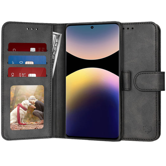 Futrola za Xiaomi Redmi Note 14 Pro+ 5G, Techsuit, Diary Book, Crna