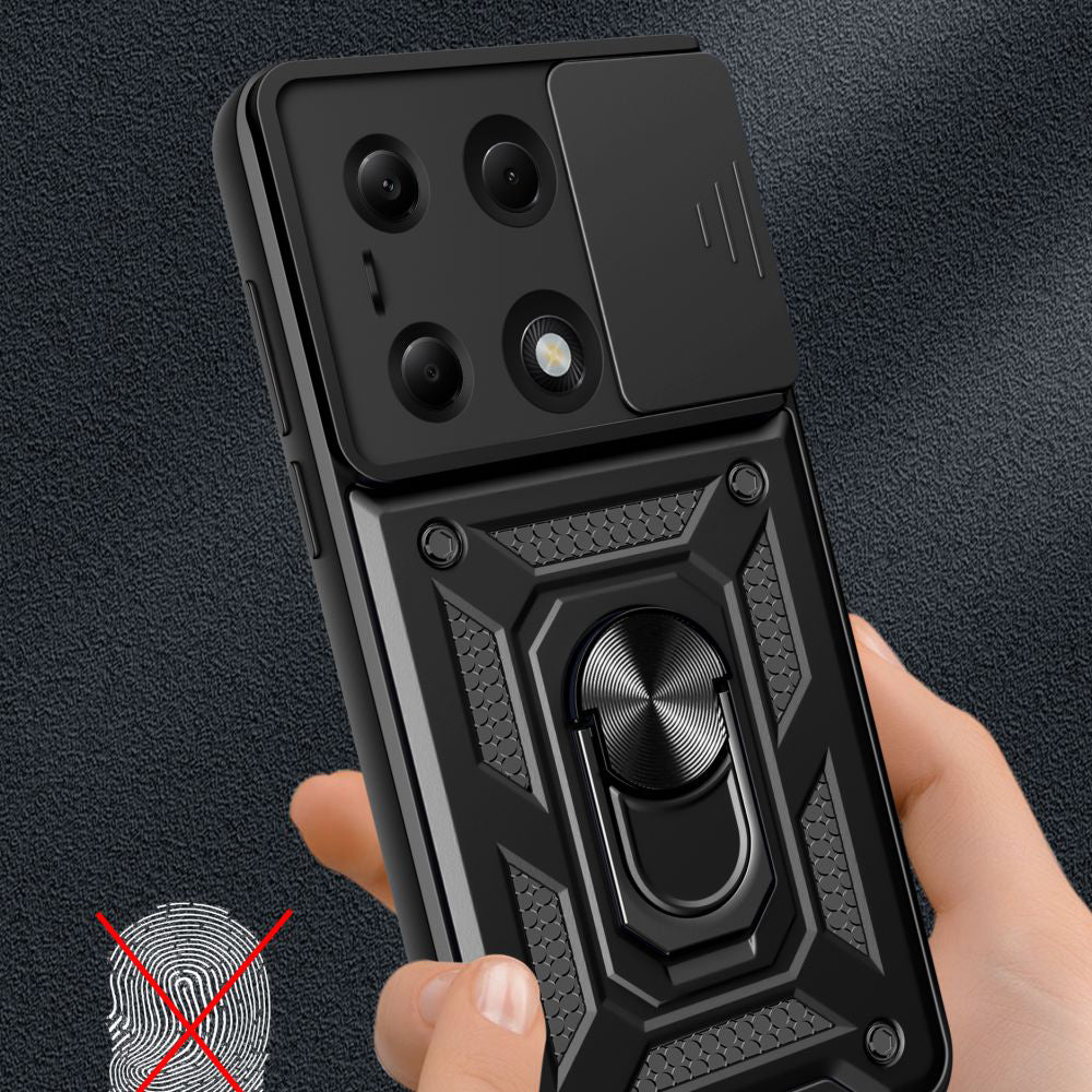 Futrola za Xiaomi Redmi Note 14S / Note 13 Pro 4G / Poco M6 Pro 4G, Techsuit, CamShield, Crna