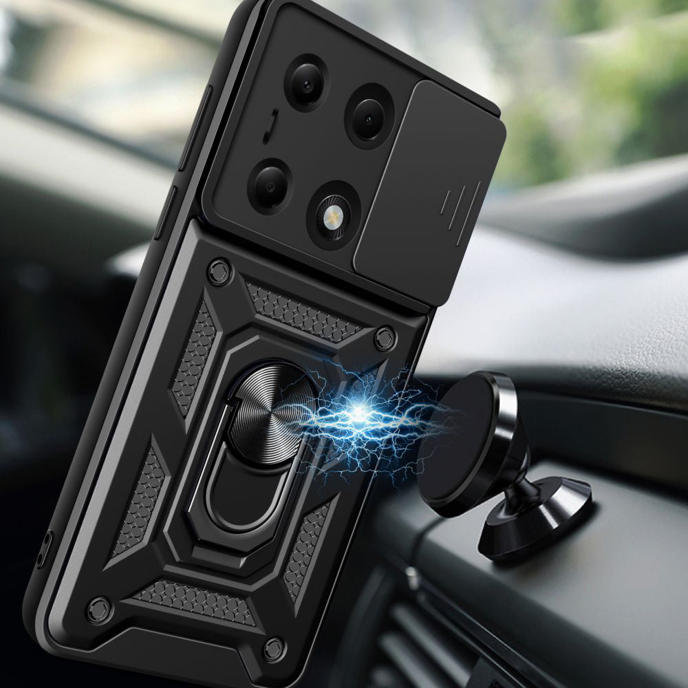 Futrola za Xiaomi Redmi Note 14S / Note 13 Pro 4G / Poco M6 Pro 4G, Techsuit, CamShield, Crna