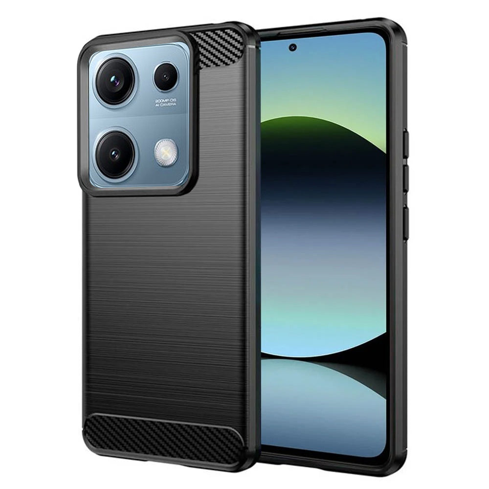 Futrola za Xiaomi Redmi Note 14S, Techsuit, Karbon, Crna