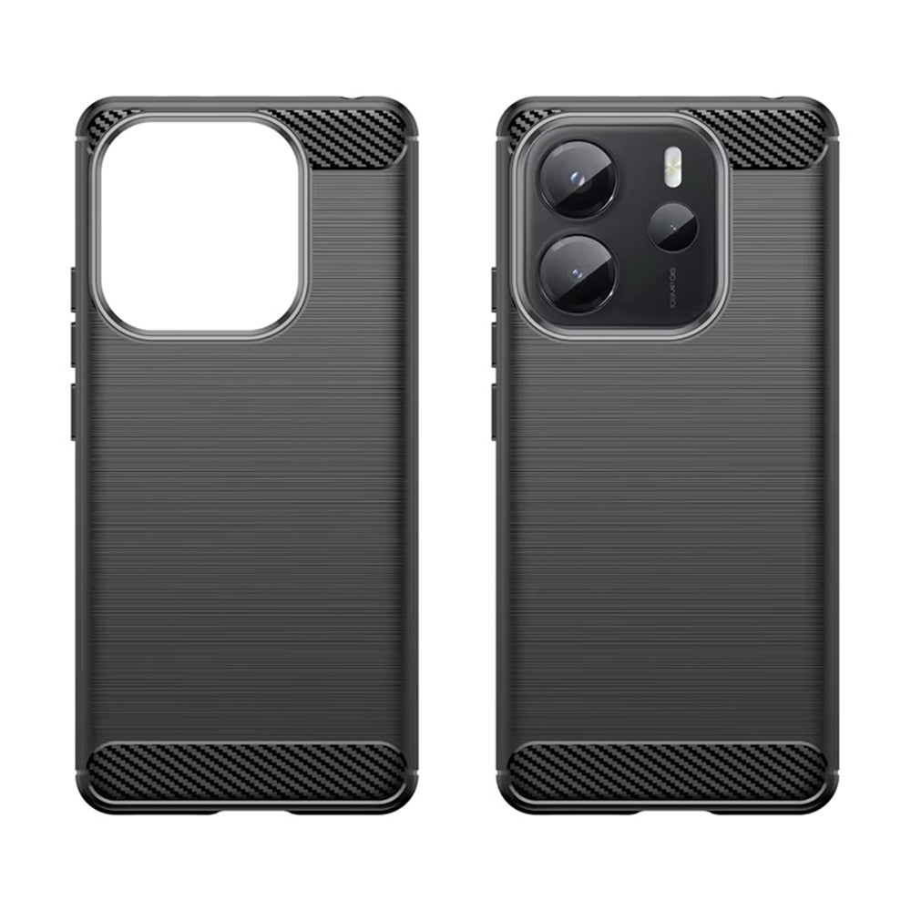 Futrola za Xiaomi Redmi Note 14S, Techsuit, Karbon, Crna