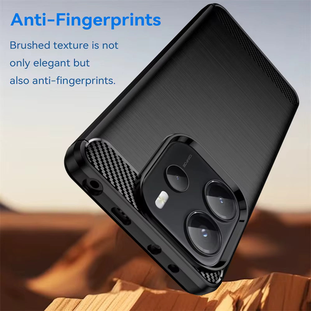 Futrola za Xiaomi Redmi Note 14S, Techsuit, Karbon, Crna