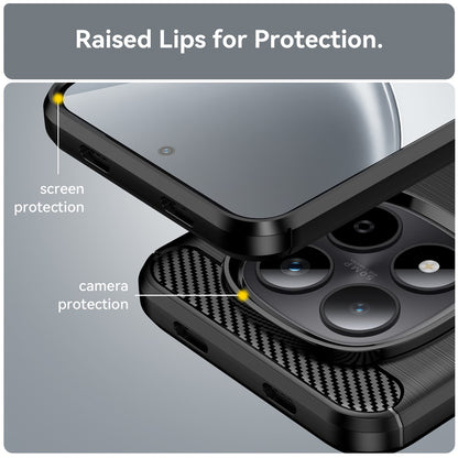 Futrola za Xiaomi Redmi Note 15 Pro 5G, Techsuit, Karbon, Crna