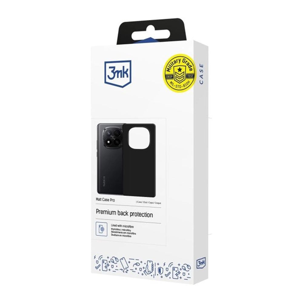 Futrola za Xiaomi Redmi Note 15 Pro+ 5G, 3MK, Pro, Crna Mat