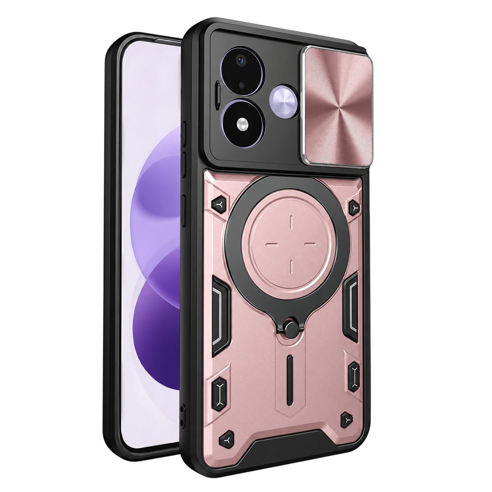 Maska za Xiaomi Redmi Note 17 4G / Note 17 5G, Techsuit, CamGuard Pro, ružičasto zlatna