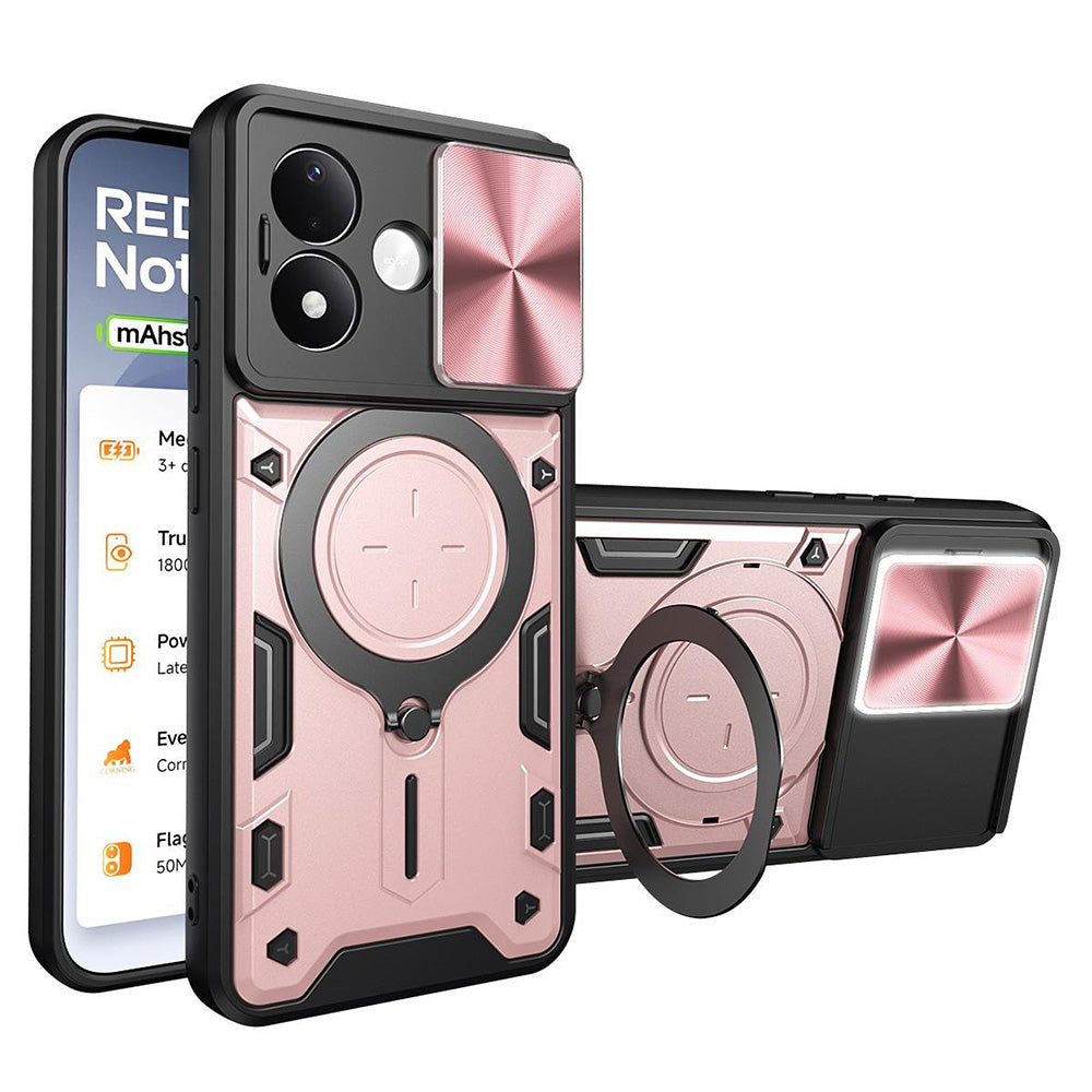 Maska za Xiaomi Redmi Note 17 4G / Note 17 5G, Techsuit, CamGuard Pro, ružičasto zlatna