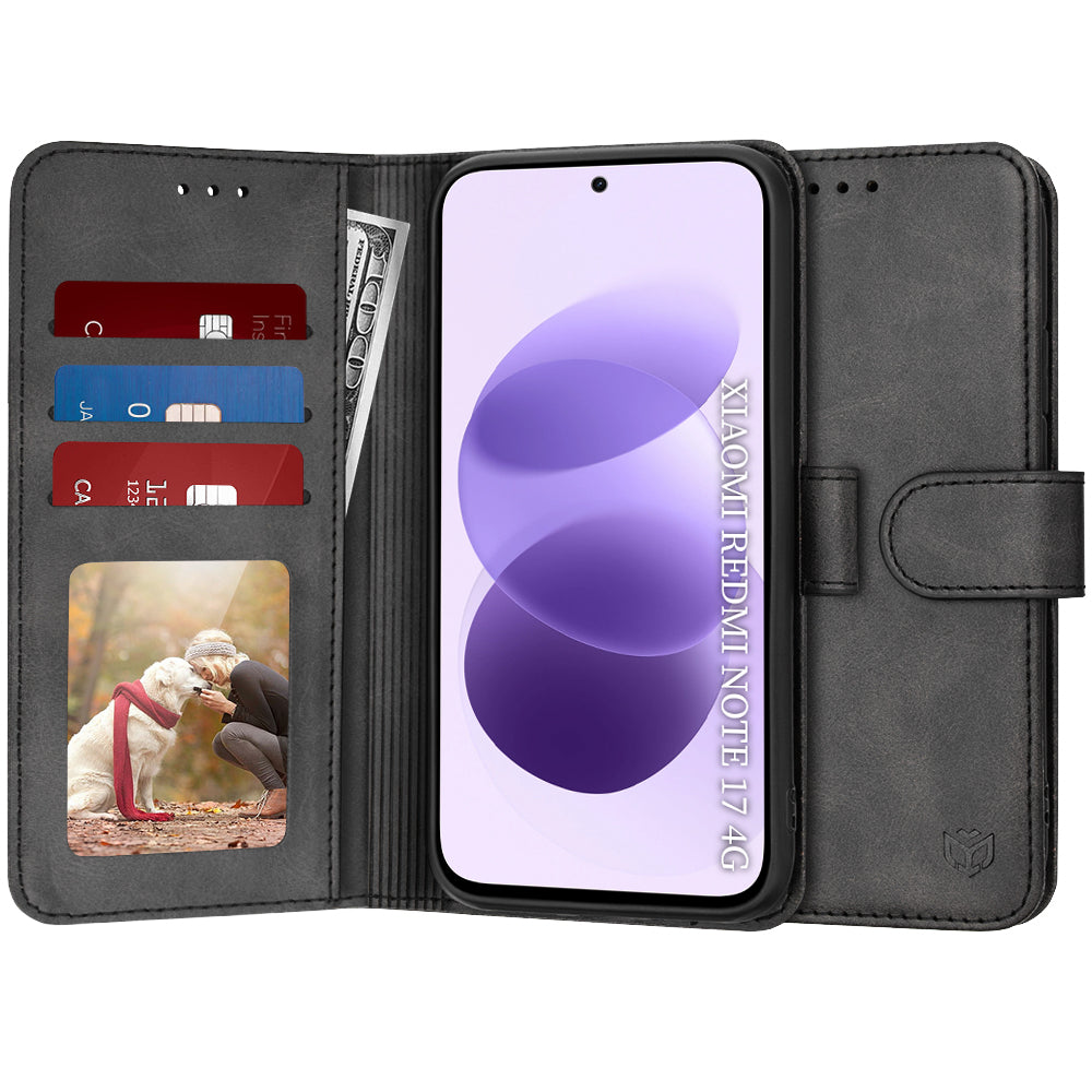 Futrola za Xiaomi Redmi Note 17 4G / Note 17 5G, Techsuit, Diary Book, crna