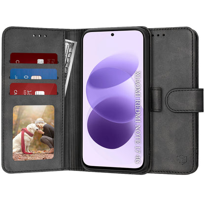 Futrola za Xiaomi Redmi Note 17 4G / Note 17 5G, Techsuit, Diary Book, crna