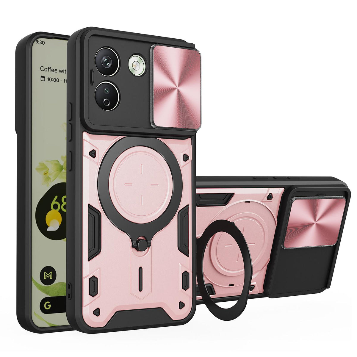 Maska za Xiaomi Redmi Note 17 Pro Max, Techsuit, CamGuard Pro, ružičasto zlatna