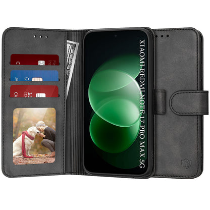 Futrola za Xiaomi Redmi Note 17 Pro Max, Techsuit, Diary Book, crna