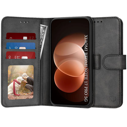 Futrola za Xiaomi Redmi Note 17 Pro, Techsuit, Diary Book, crna